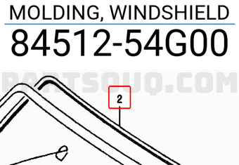 Suzuki 8451254G00 MOLDING, WINDSHIELD