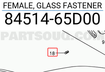 Suzuki 8451465D00 FEMALE, GLASS FASTENER