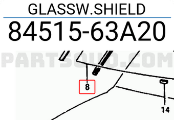 Suzuki 8451563A20 GLASSW.SHIELD