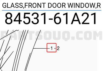 Suzuki 8453161A21 GLASS,FRONT DOOR WINDOW,R