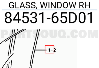 Suzuki 8453165D01 GLASS, WINDOW RH