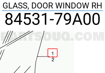 Suzuki 8453179A00 GLASS, DOOR WINDOW RH