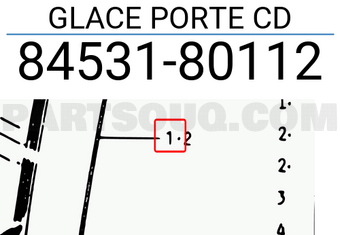 Suzuki 8453180112 GLACE PORTE CD