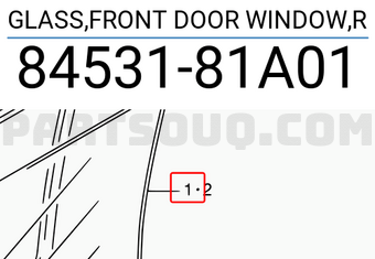 Suzuki 8453181A01 GLASS,FRONT DOOR WINDOW,R