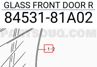 Suzuki 8453181A02 GLASS FRONT DOOR R