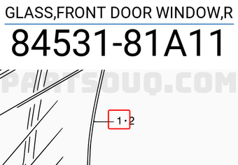 Suzuki 8453181A11 GLASS,FRONT DOOR WINDOW,R