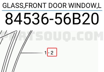 Suzuki 8453656B20 GLASS,FRONT DOOR WINDOW,L