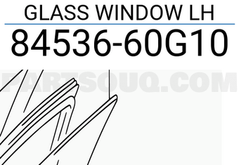 Suzuki 8453660G10 GLASS WINDOW LH