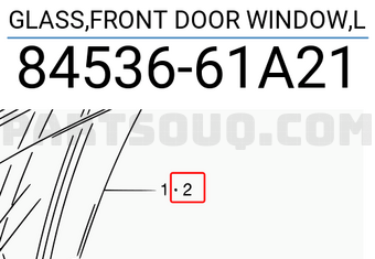 Suzuki 8453661A21 GLASS,FRONT DOOR WINDOW,L