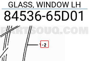 Suzuki 8453665D01 GLASS, WINDOW LH