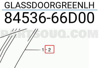 Suzuki 8453666D00 GLASSDOORGREENLH