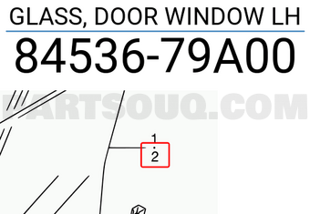 Suzuki 8453679A00 GLASS, DOOR WINDOW LH