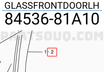 Suzuki 8453681A10 GLASSFRONTDOORLH