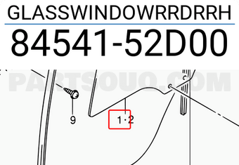 Suzuki 8454152D00 GLASSWINDOWRRDRRH