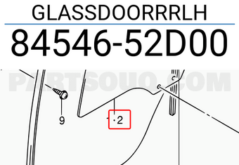 Suzuki 8454652D00 GLASSDOORRRLH