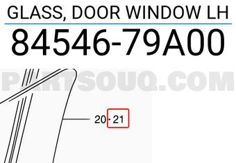 Suzuki 8454679A00 GLASS, DOOR WINDOW LH
