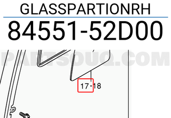 Suzuki 8455152D00 GLASSPARTIONRH