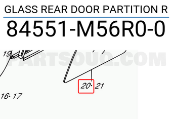Suzuki 84551M56R00 GLASS REAR DOOR PARTITION R