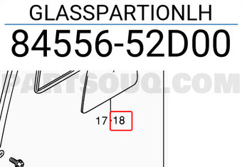 Suzuki 8455652D00 GLASSPARTIONLH
