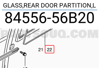 Suzuki 8455656B20 GLASS,REAR DOOR PARTITION,L
