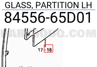 Suzuki 8455665D01 GLASS, PARTITION LH