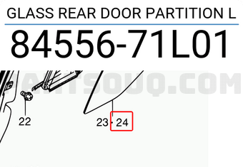 Suzuki 8455671L01 GLASS REAR DOOR PARTITION L