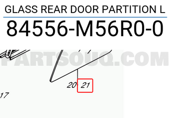 Suzuki 84556M56R00 GLASS REAR DOOR PARTITION L