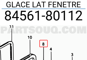 Suzuki 8456180112 GLACE LAT FENETRE