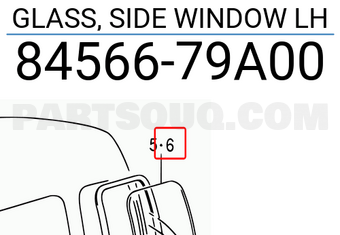 Suzuki 8456679A00 GLASS, SIDE WINDOW LH