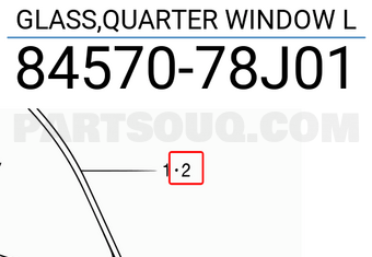 Suzuki 8457078J01 GLASS,QUARTER WINDOW L