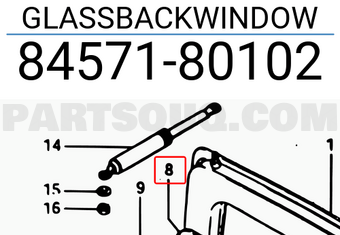 Suzuki 8457180102 GLASSBACKWINDOW