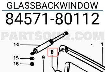 Suzuki 8457180112 GLASSBACKWINDOW