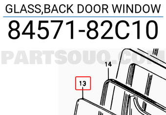 Suzuki 8457182C10 GLASS,BACK DOOR WINDOW