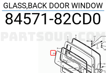 Suzuki 8457182CD0 GLASS,BACK DOOR WINDOW
