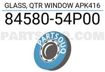 Suzuki 8458054P00 GLASS, QTR WINDOW APK416
