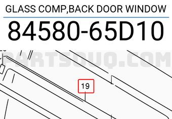 Suzuki 8458065D10 GLASS COMP,BACK DOOR WINDOW