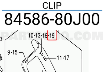 Suzuki 8458680J00 CLIP