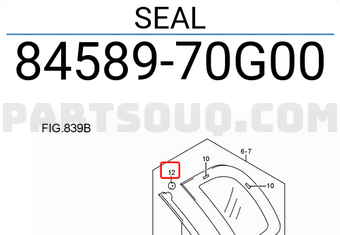 Suzuki 8458970G00 SEAL