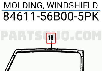 Suzuki 8461156B005PK MOLDING, WINDSHIELD