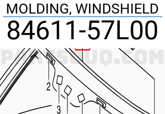Suzuki 8461157L00 MOLDING, WINDSHIELD
