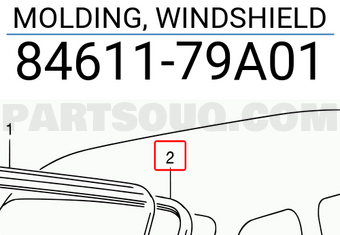 Suzuki 8461179A01 MOLDING, WINDSHIELD