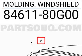 Suzuki 8461180G00 MOLDING, WINDSHIELD