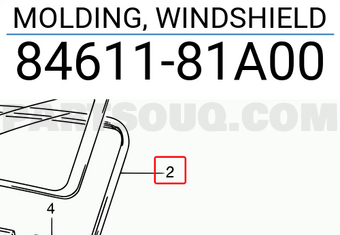 Suzuki 8461181A00 MOLDING, WINDSHIELD