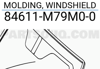 Suzuki 84611M79M00 MOLDING, WINDSHIELD