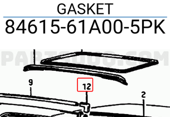 Suzuki 8461561A005PK GASKET