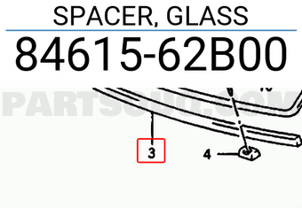 Suzuki 8461562B00 SPACER, GLASS