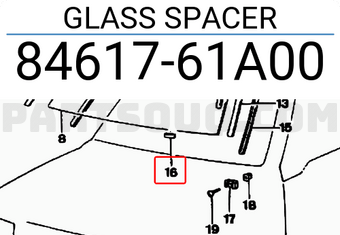 Suzuki 8461761A00 GLASS SPACER