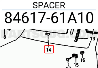 Suzuki 8461761A10 SPACER