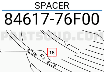 Suzuki 8461776F00 SPACER