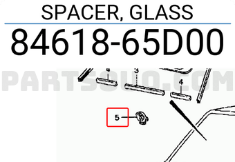 Suzuki 8461865D00 SPACER, GLASS